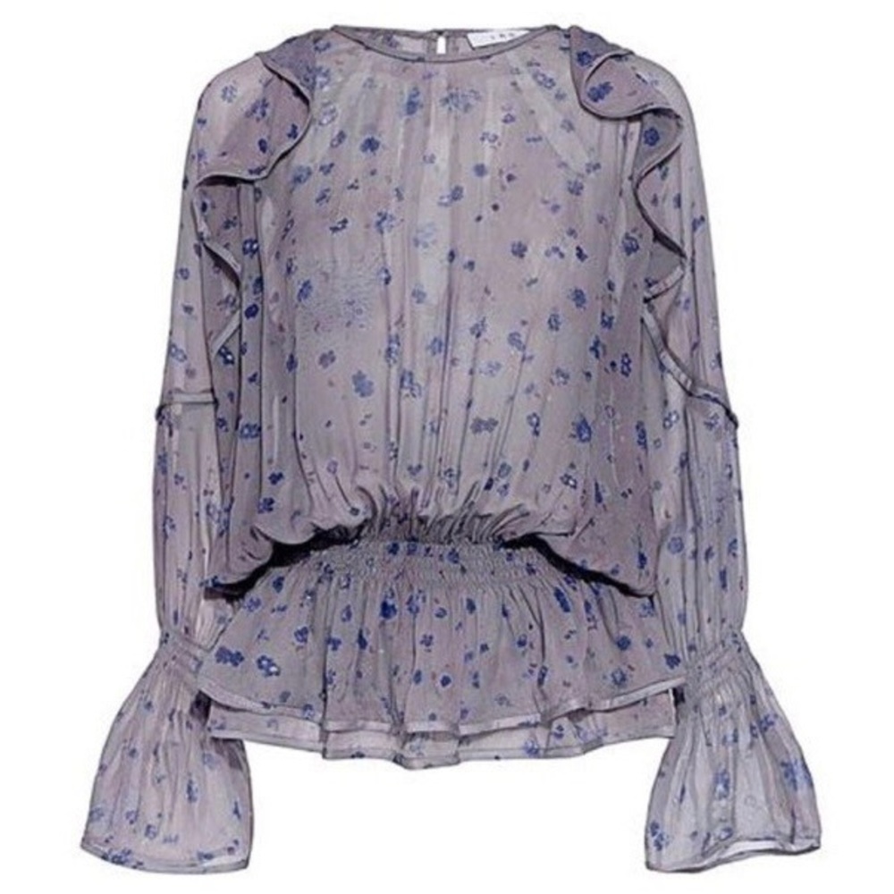 NWT IRO July Ruffled Floral-print Georgette Blouse